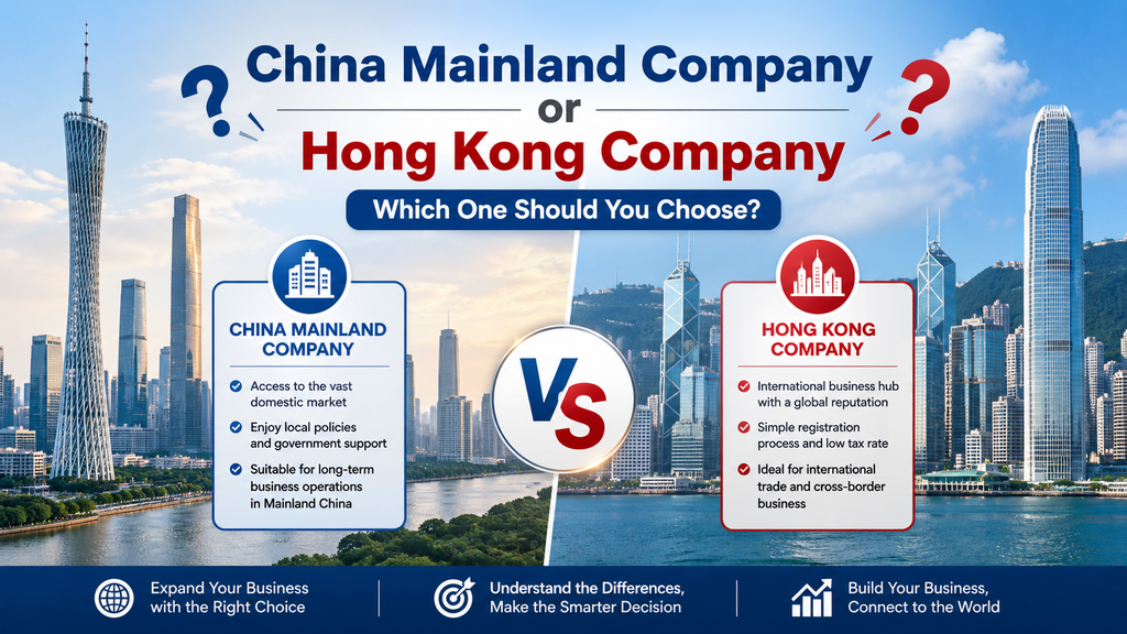 Which type of registration should a Chinese company or a Hong Kong company choose