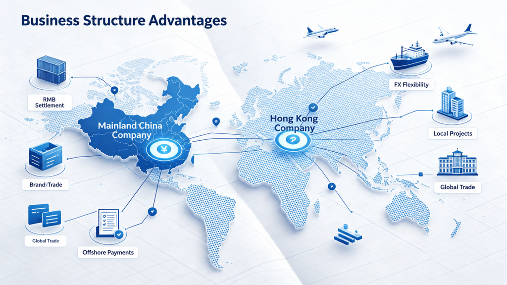 Advantages of registering a Chinese company versus a Hong Kong company
