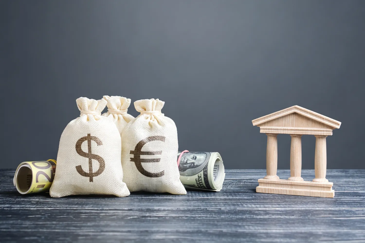 Registered capital planning with currency and a bank model