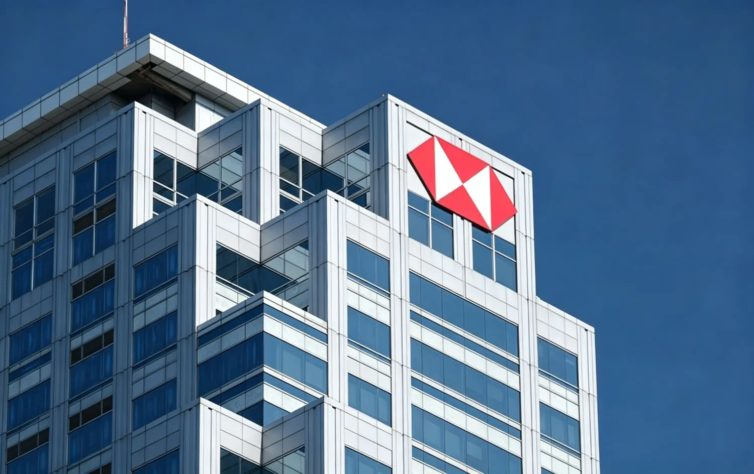 HSBC office building exterior with the bank logo
